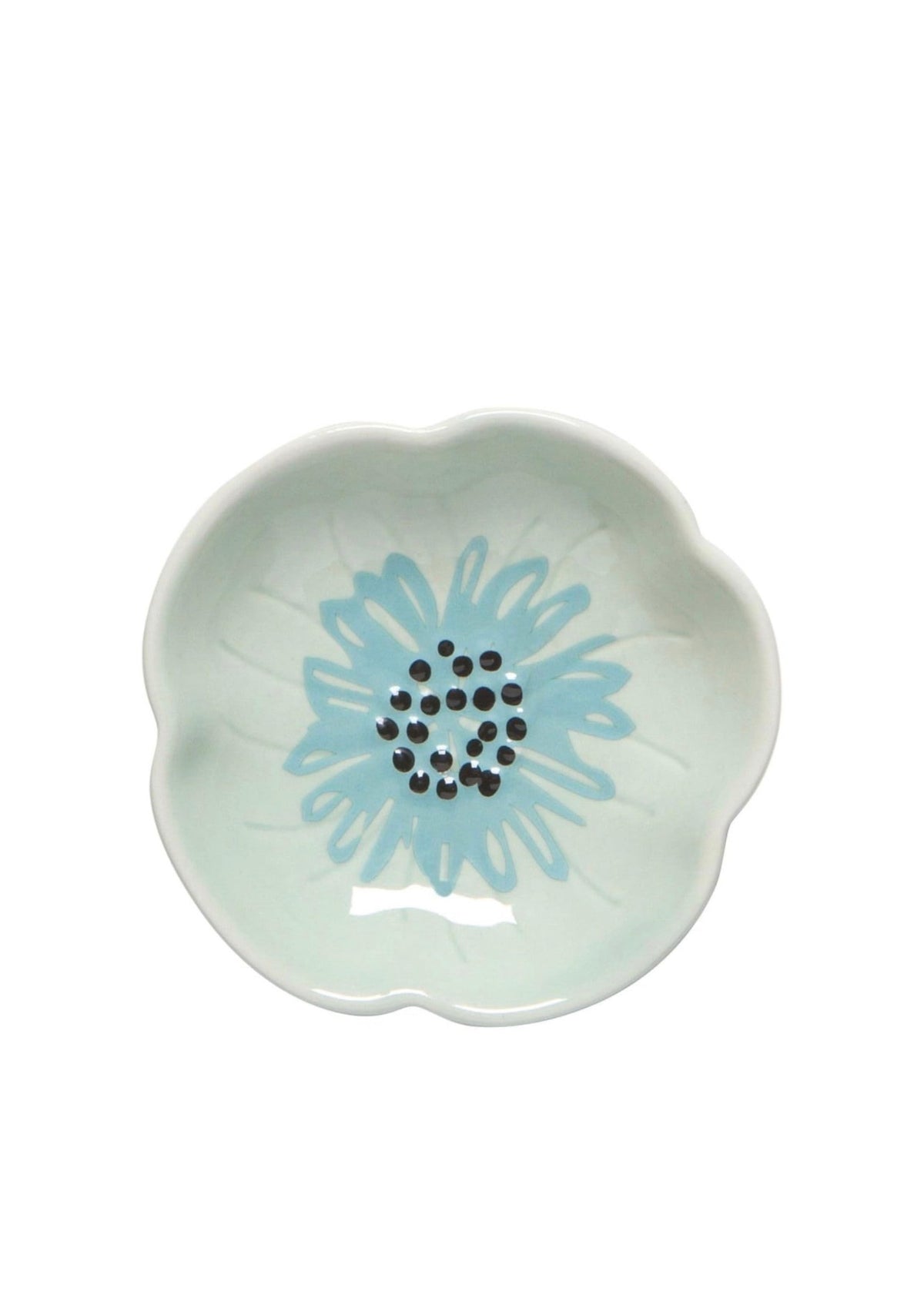 Blue Flower dice dish