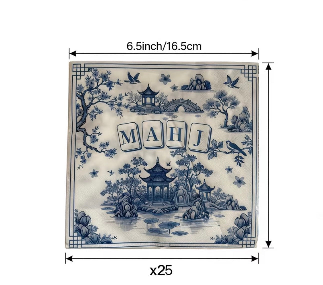 Blue Napkins | Mahj - 25c