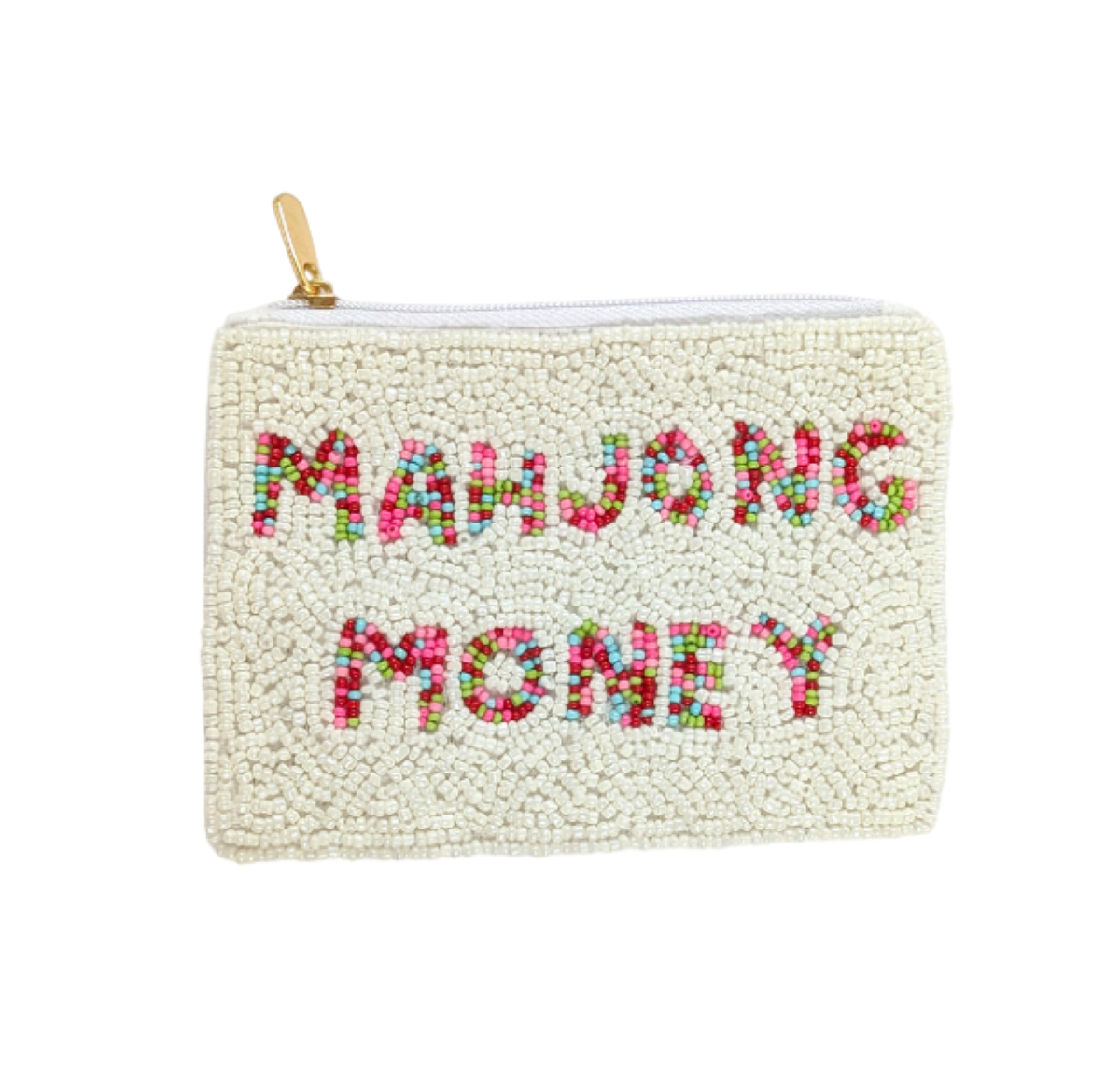 Mahjong Money Themed Beaded Coin Purse