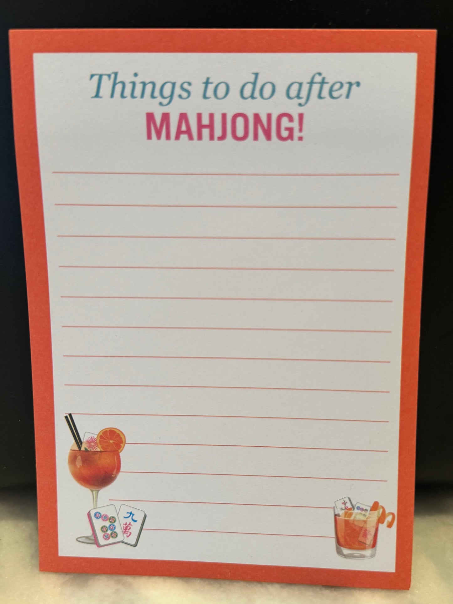 Things to do after Mahjong! (Orange) - Sticky Notepad
