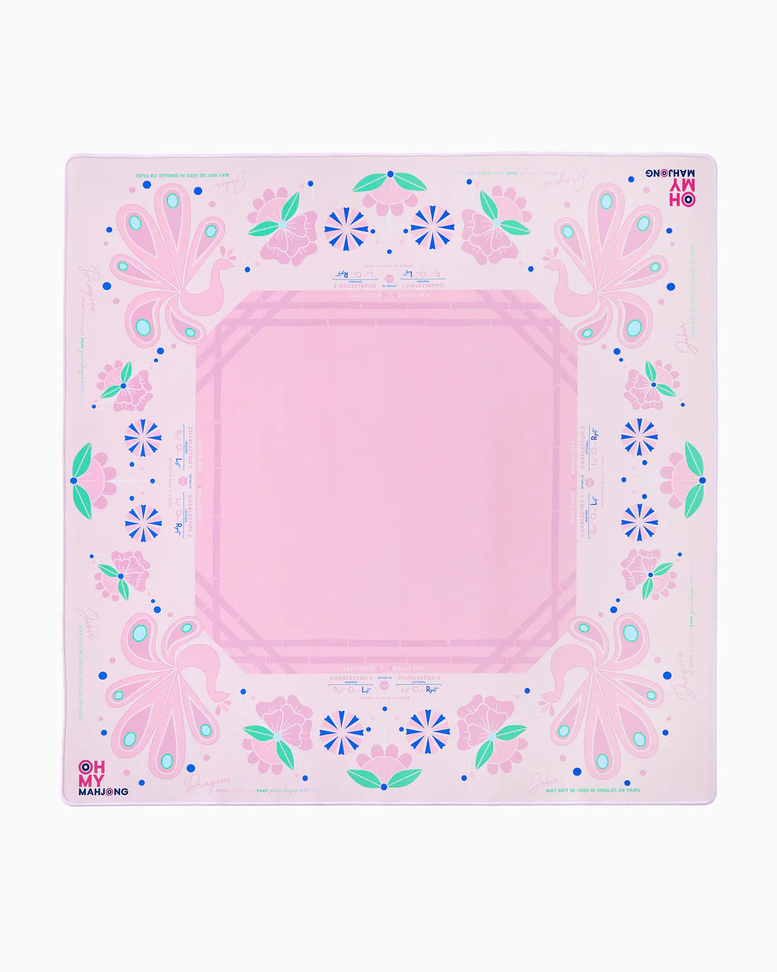 Pink Birdie Mahjong Mat