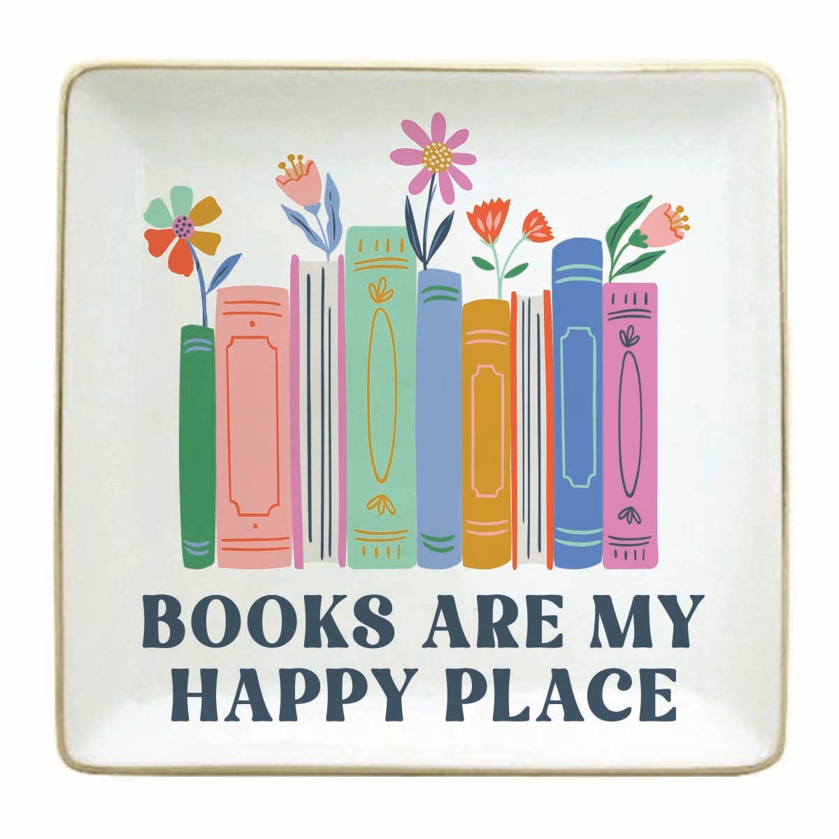 Ceramic Trinket Tray | Books Trinket Tray