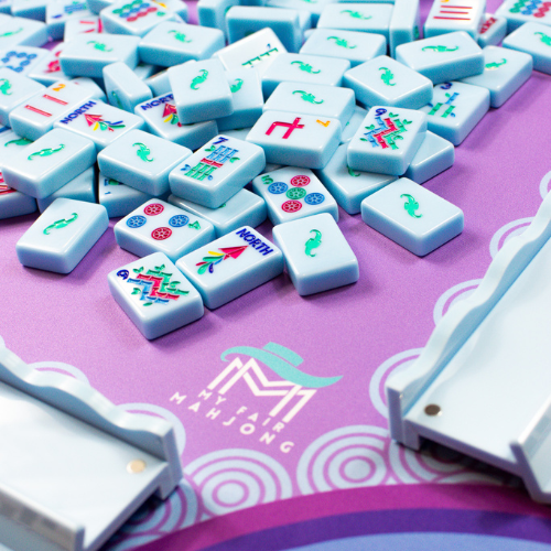 Confetti  Mat |  33" x 33": Purple