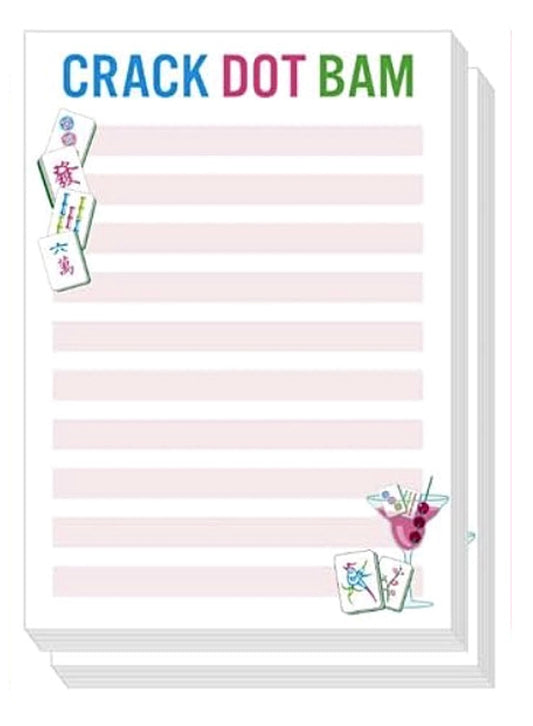 Crack Dot Bam (White/Pink) - Sticky Notepad