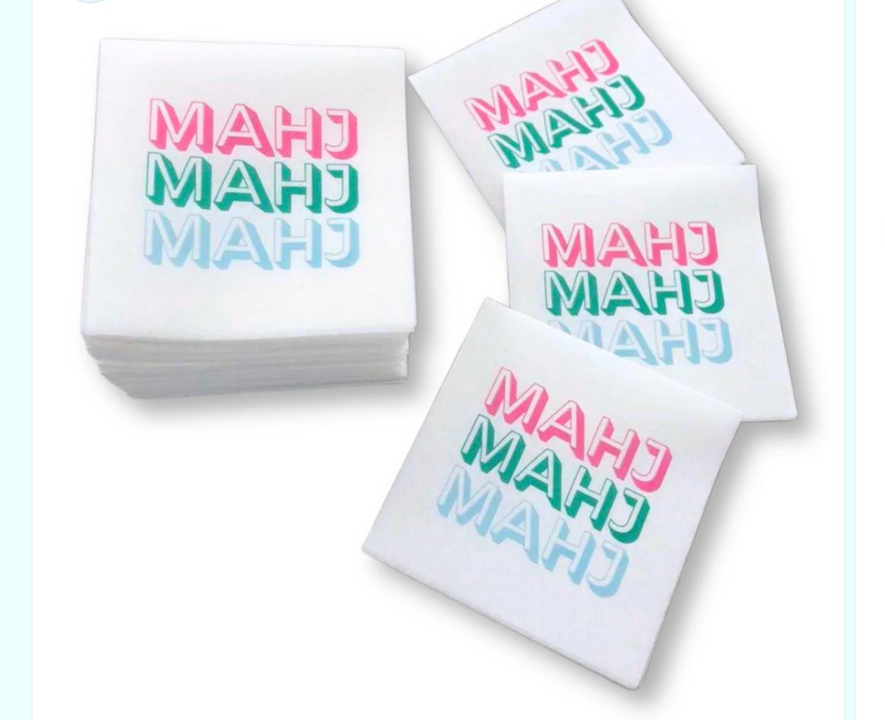 Mahjong Cocktail Napkin | Mahj Mahj Mahj