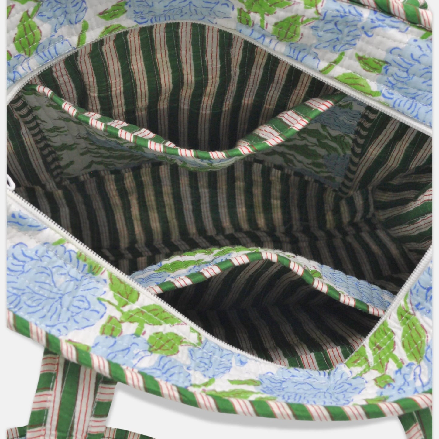 Middle & Main Hydrangea & Pine Floral Mahjong Tote