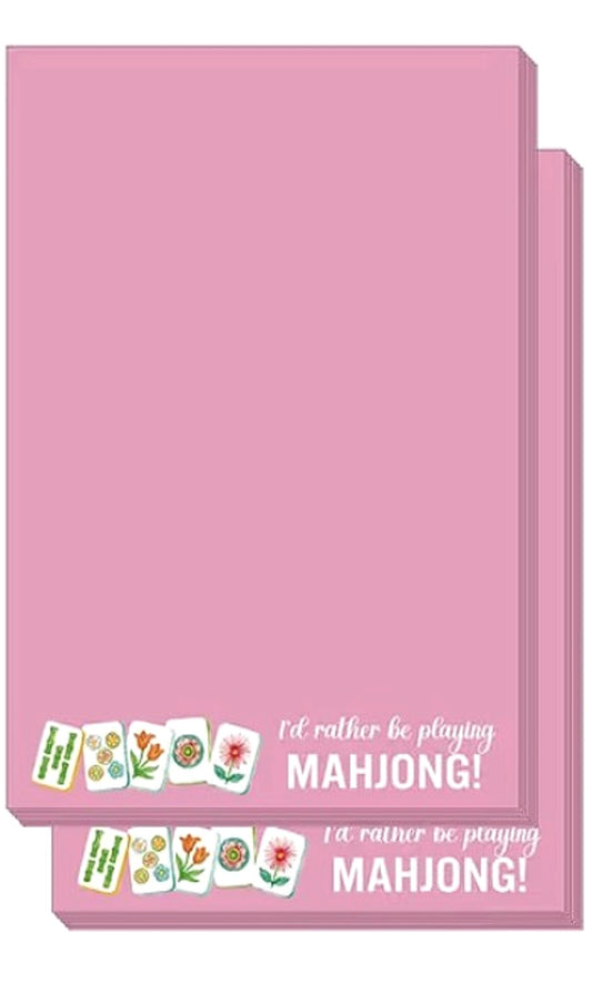 I'd rather be playing Mahjong (Pink) - Sticky Notepad