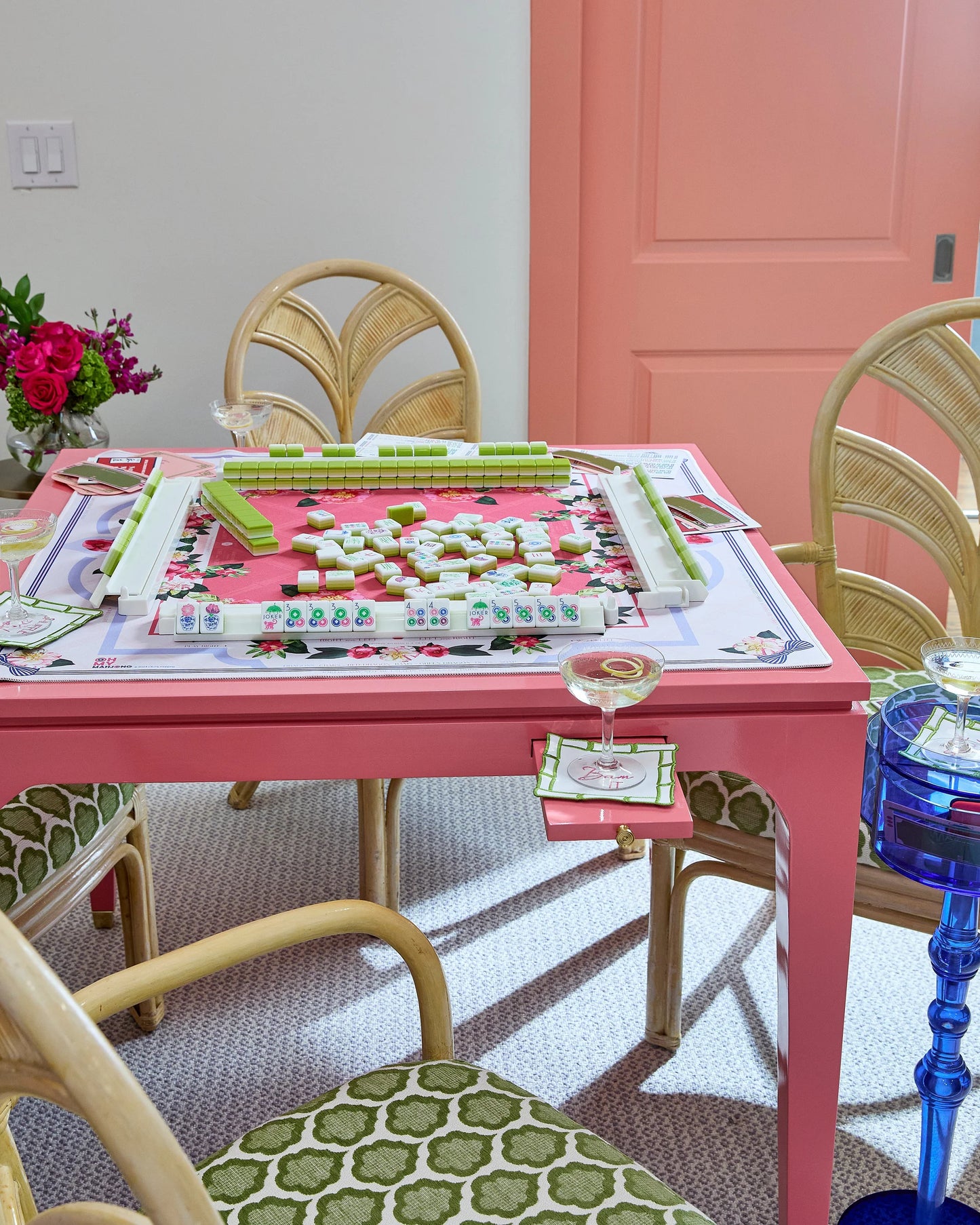 Camellia Mahjong Mat