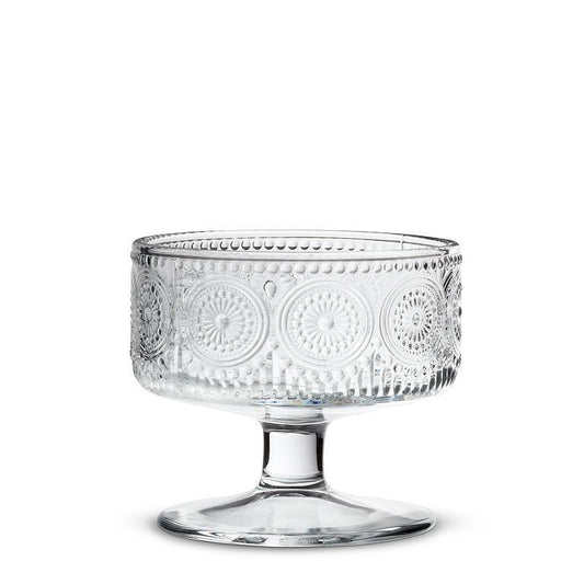 Embossed Circle Pedestal Bowl - 3.5"