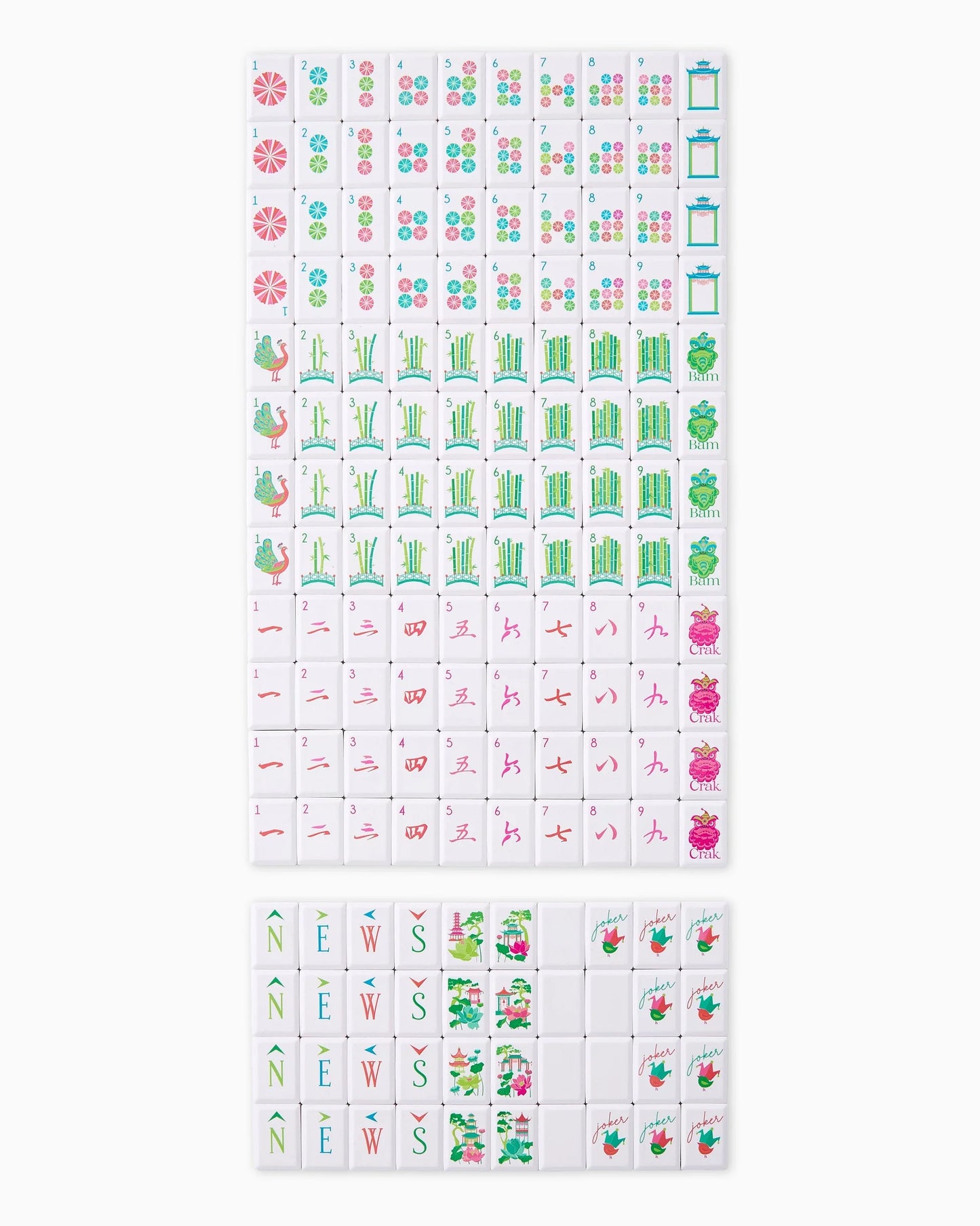 Sunburst Debutante Mahjong Tile Set - ships in about 10 bus. days