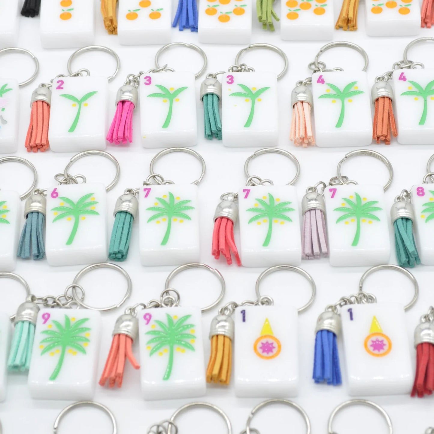 Mahjong Tile Keychains (Florida, Sunshine Tiles)