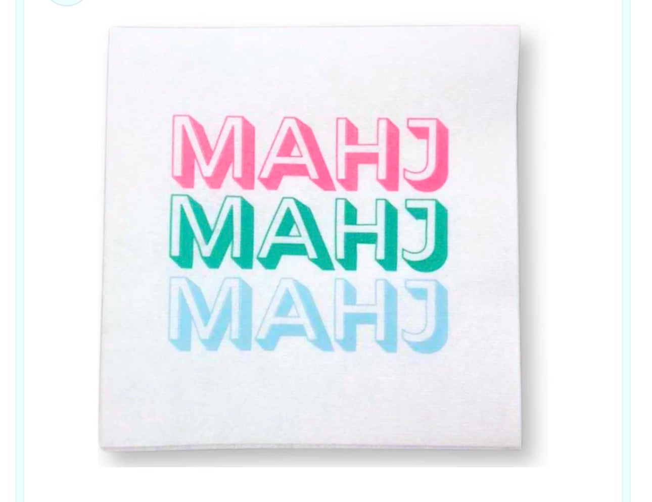 Mahjong Cocktail Napkin | Mahj Mahj Mahj