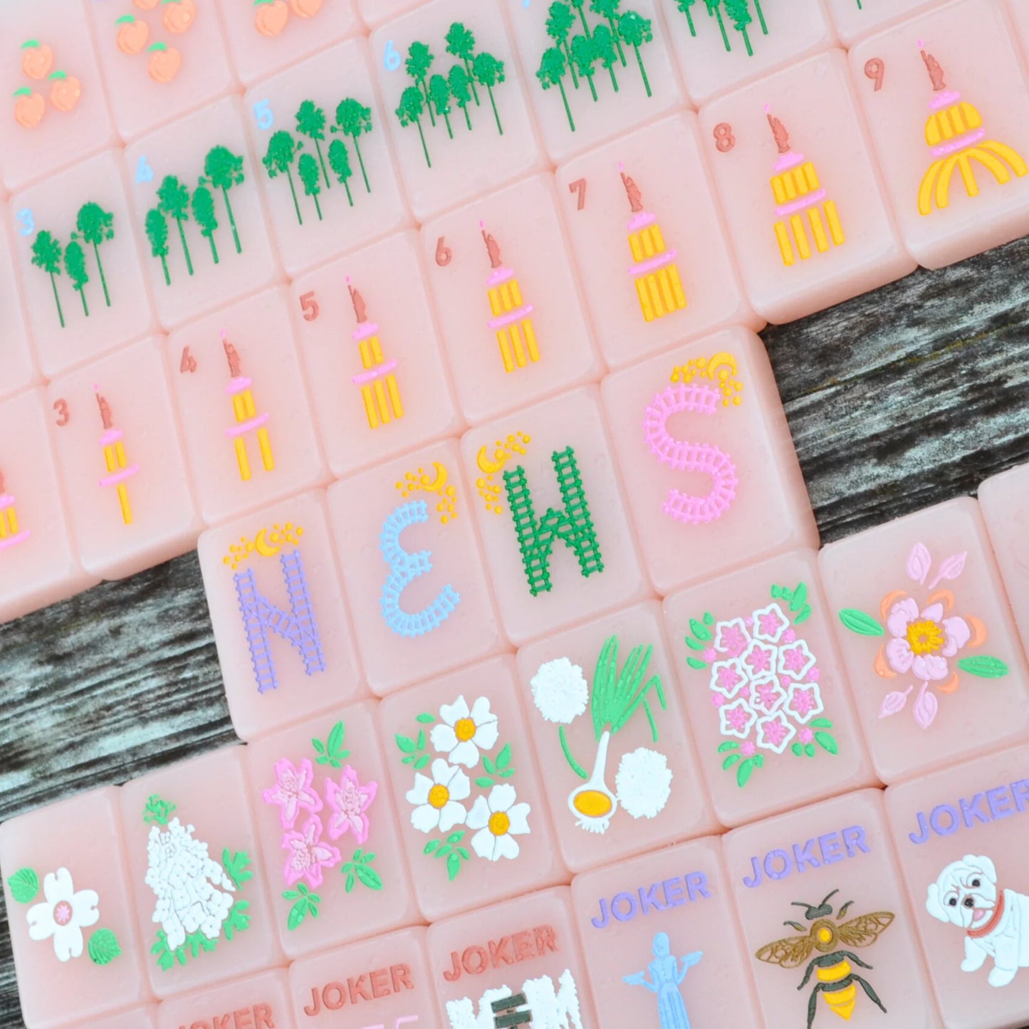 Middle & Main Peach & Pine Tiles- A Georgia Inspired Mahjong Set