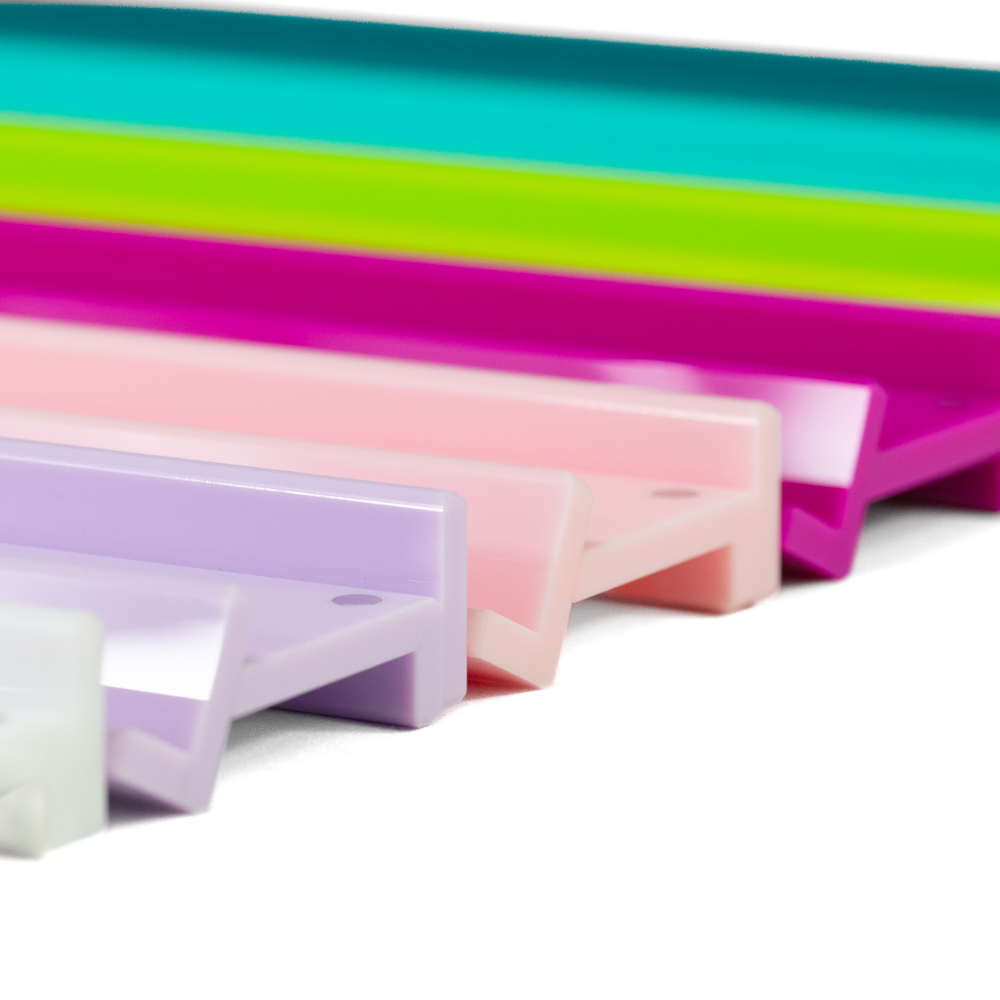 MAHJONG RACKS | Premium Acrylic | 4 Racks + 4 Pushers: Solid Macaron Purple