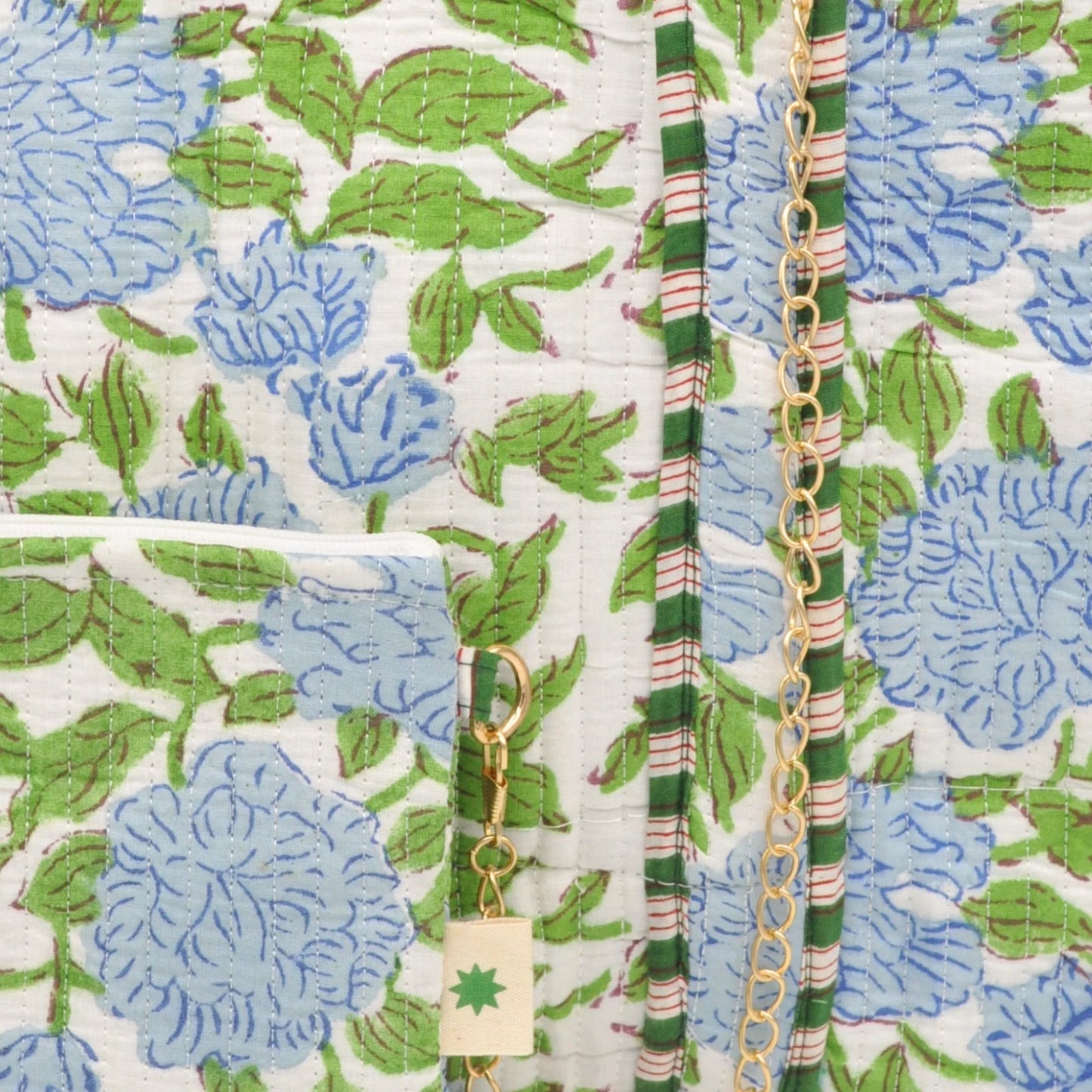Middle & Main Hydrangea & Pine Floral Mahjong Tote