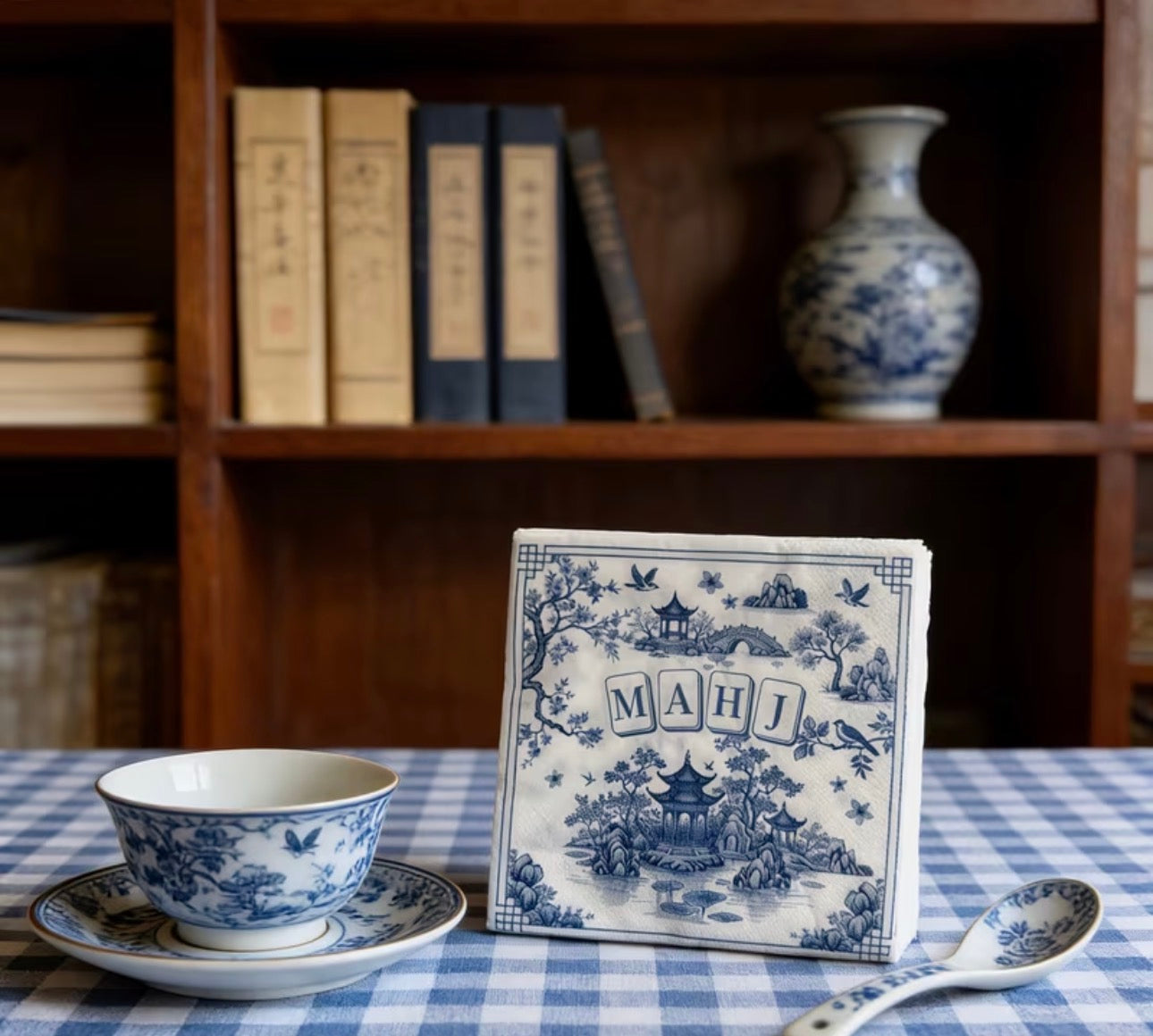 Blue Napkins | Mahj  - 25c