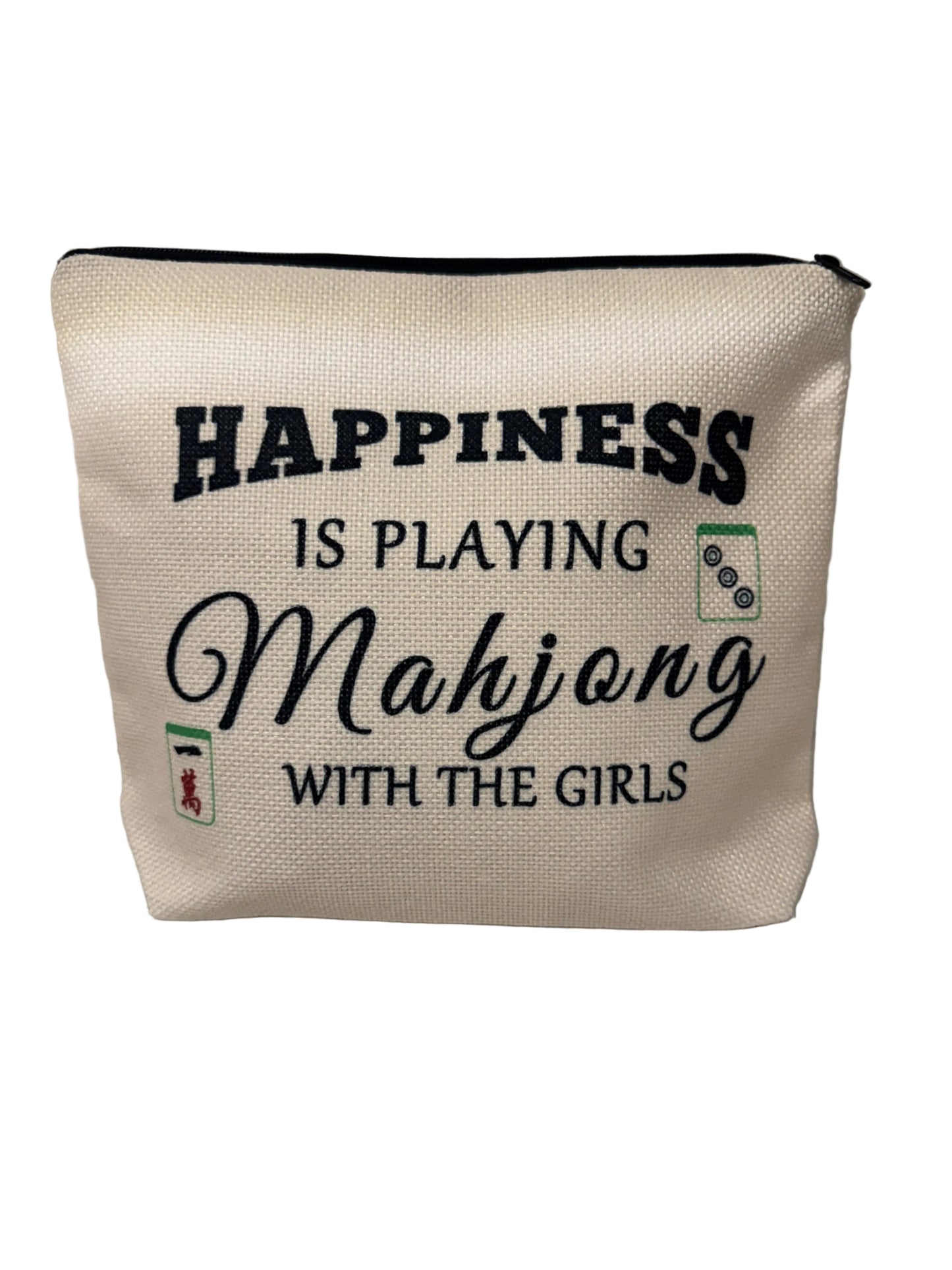 Mahjong Essentials Pouch - Happiness is…