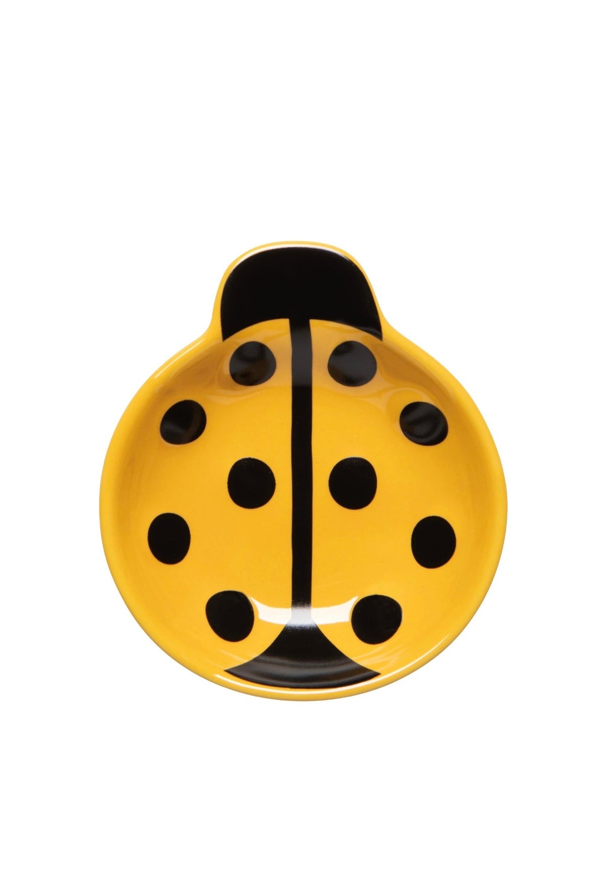 Yellow Ladybug dice dish