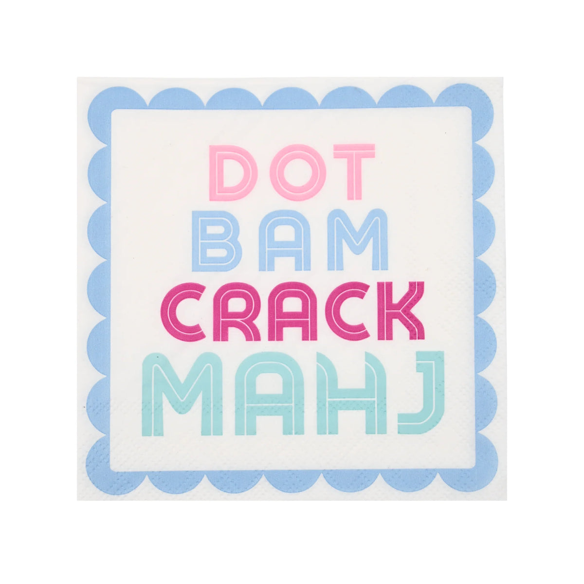 "Dot Bam Crack MAHJ" Cocktail Napkins