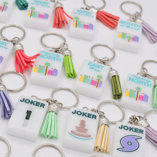Mahjong Tile Keychains (Charleston Tiles)