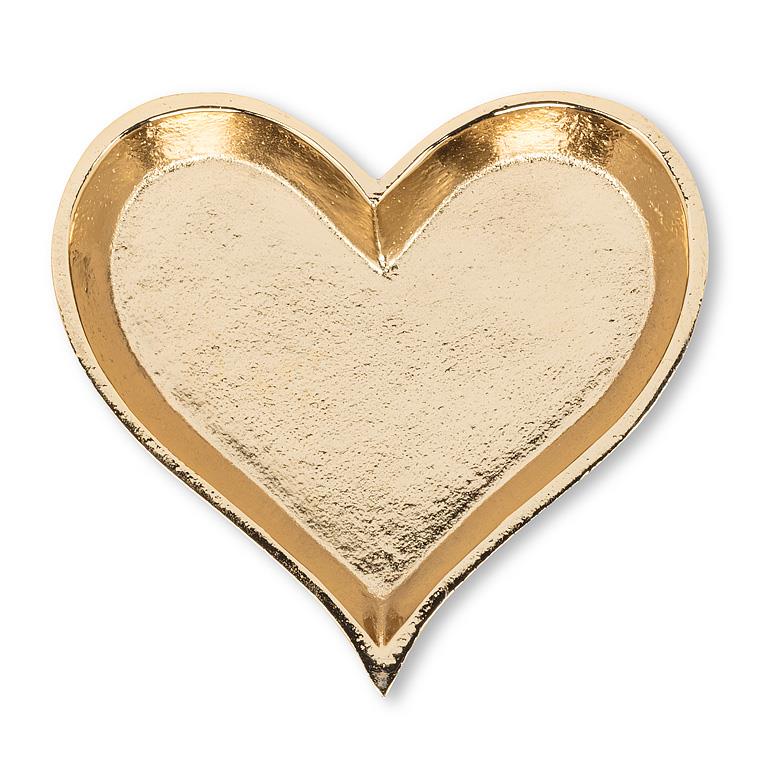 Gold Heart Low Tray - Dice / Trinket Dish