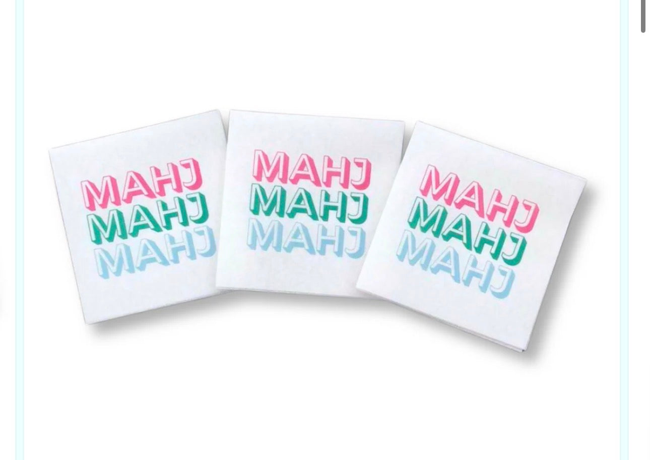 Mahjong Cocktail Napkin | Mahj Mahj Mahj