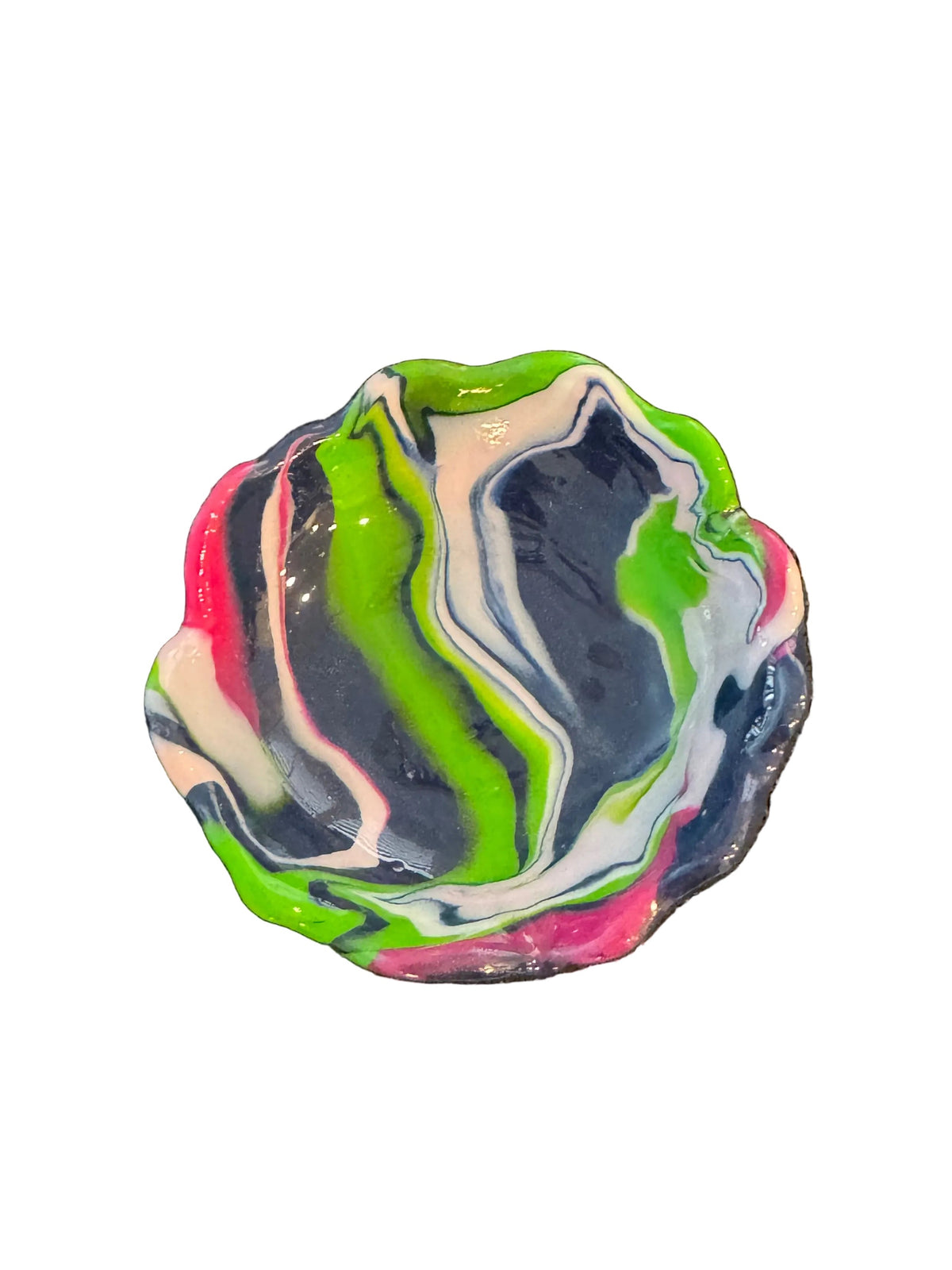 Pink / blue / green dice dish