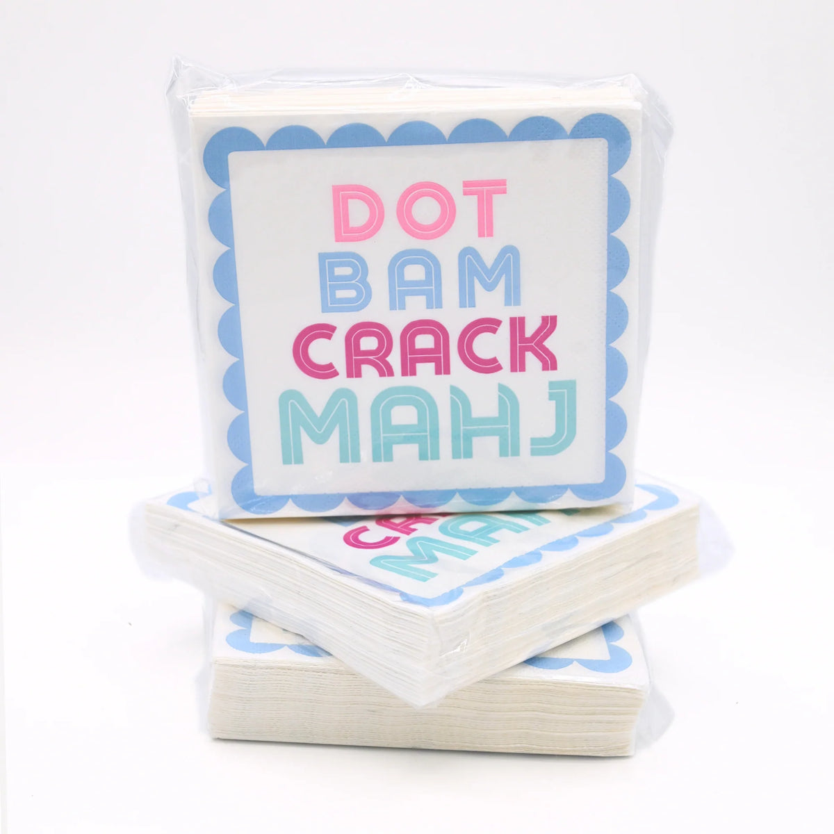 "Dot Bam Crack MAHJ" Cocktail Napkins