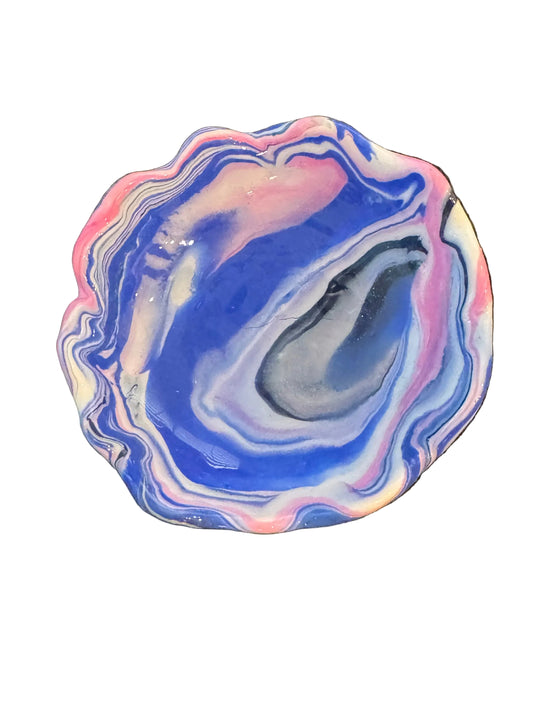 Pink / purple dice dish