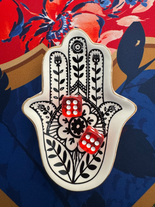 Hamsa dice dish