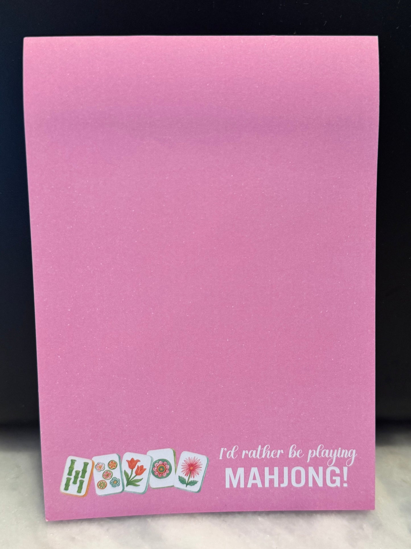 I'd rather be playing Mahjong (Pink) - Sticky Notepad