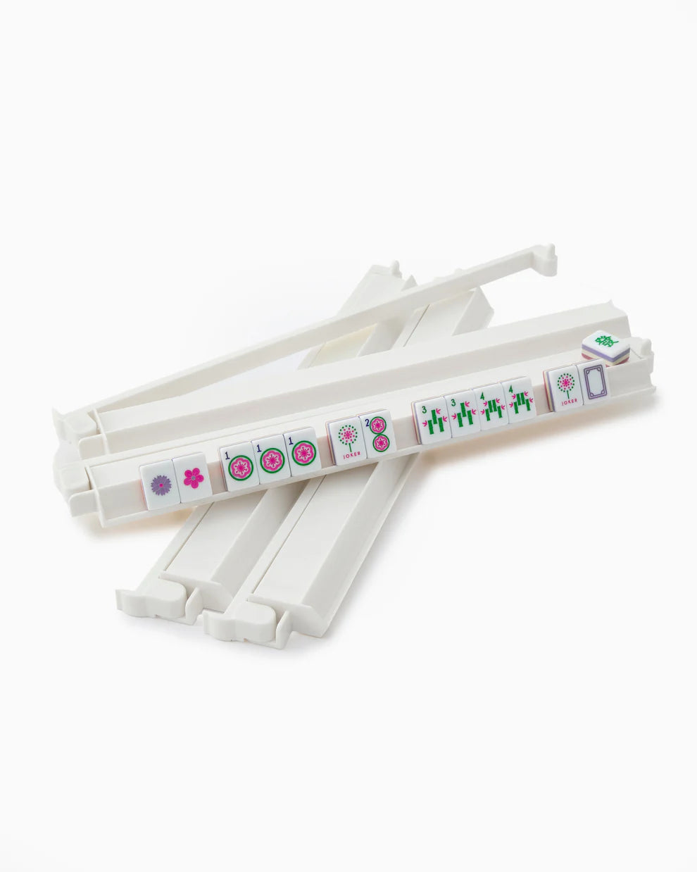 White Acrylic Rack & Pusher Set - 18.5 inch