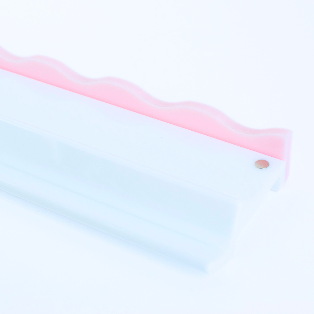 MAHJONG RACK PUSHER ADD ON-MAGNETIC | Premium Acrylic Set(4): Solid-Wavy-Macaron Blue