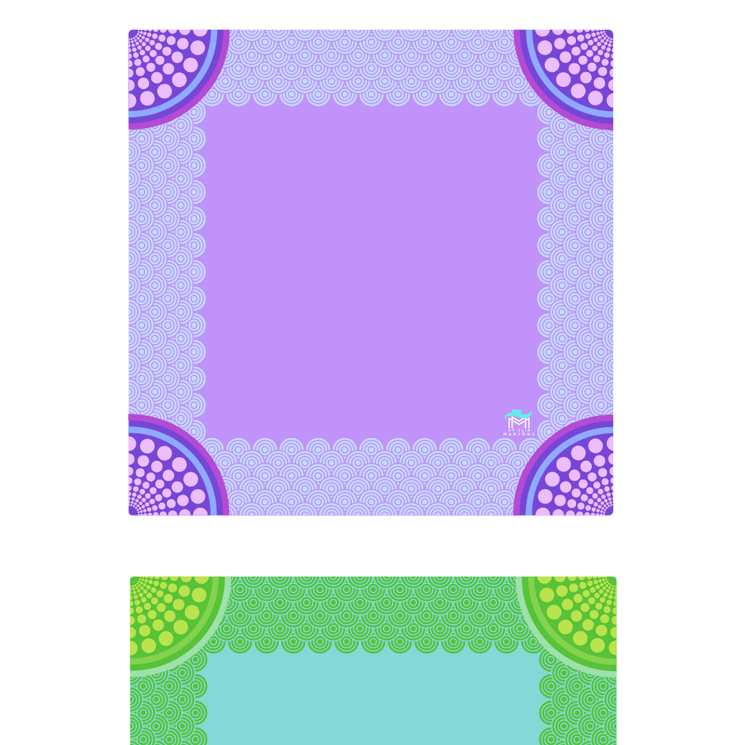 Confetti  Mat |  33" x 33": Purple