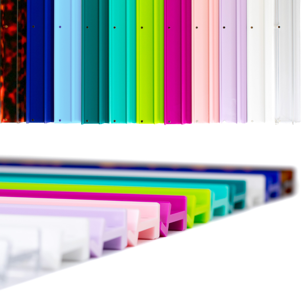 MAHJONG RACKS | Premium Acrylic | 4 Racks + 4 Pushers: Tortoiseshell