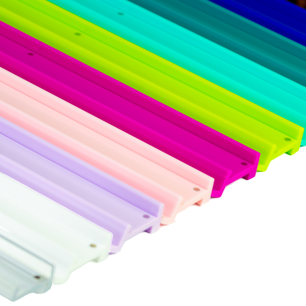 MAHJONG RACKS | Premium Acrylic | 4 Racks + 4 Pushers: Solid Macaron Blue